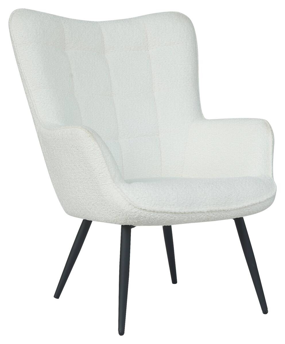 byLIVING Hocker UTA weiß Stoff B/H/T: ca. 72x97x80 cm