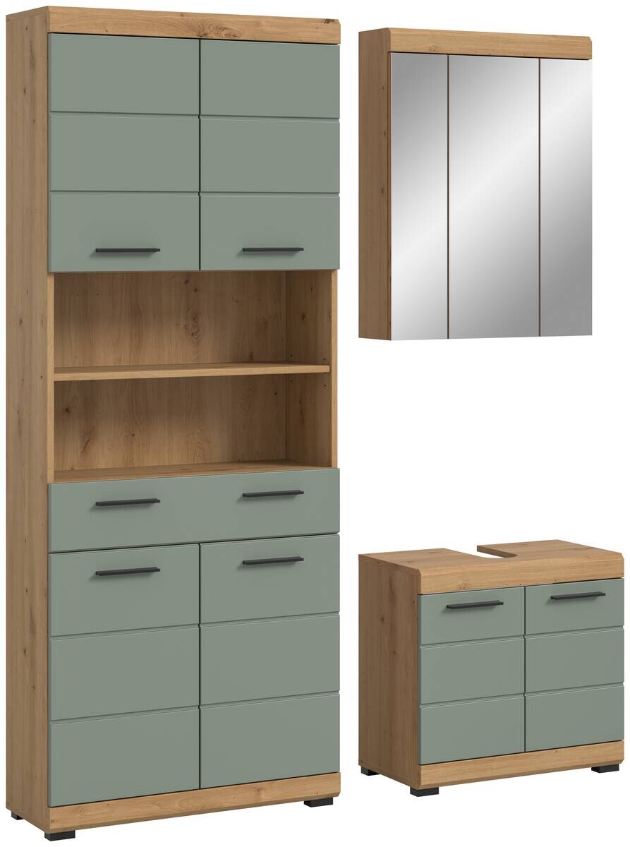 Badezimmer-Set Scout Eiche Artisan Nachbildung salbei Nachbildung B/H/T: ca. 149x34x191 cm