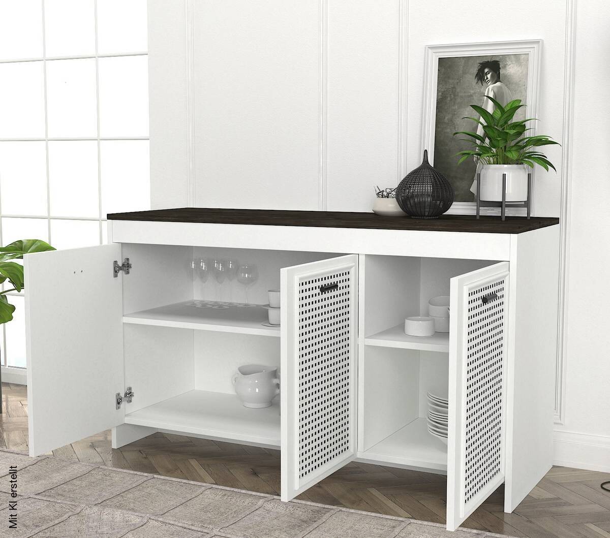 Sideboard Done weiß Rebab B/H/T: ca. 120x75x45 cm