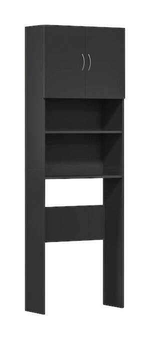 vidaXL Waschmaschinenschrank schwarz B/H/T: ca. 64x190x24 cm