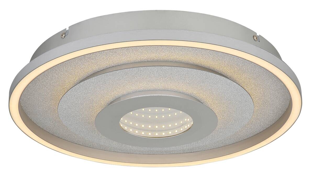 GLOBO LED-Deckenleuchte silber Aluminium Metall H/D: ca. 7,3x40 cm 1 Brennstellen