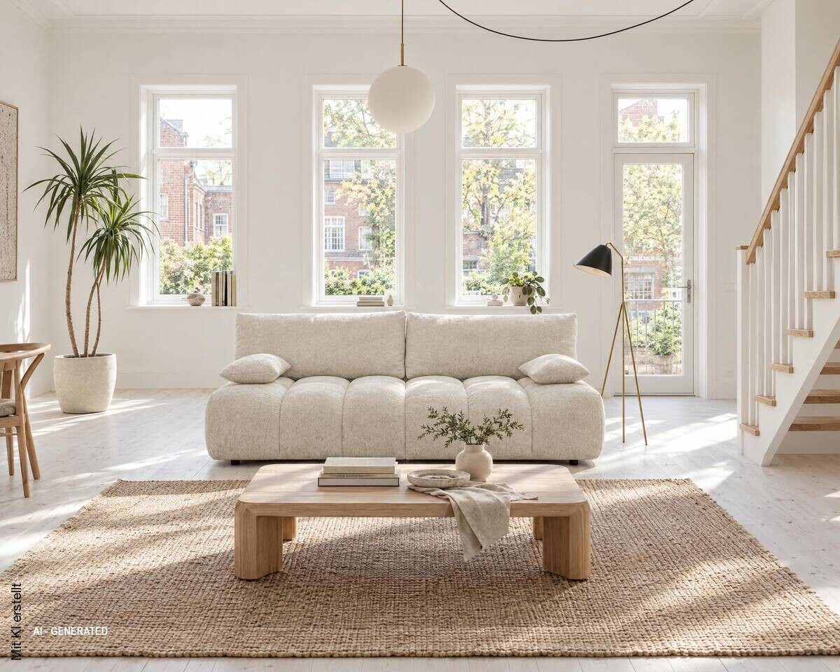 Schlafsofa weiß Polyester B/H/T: ca. 210x72x105 cm