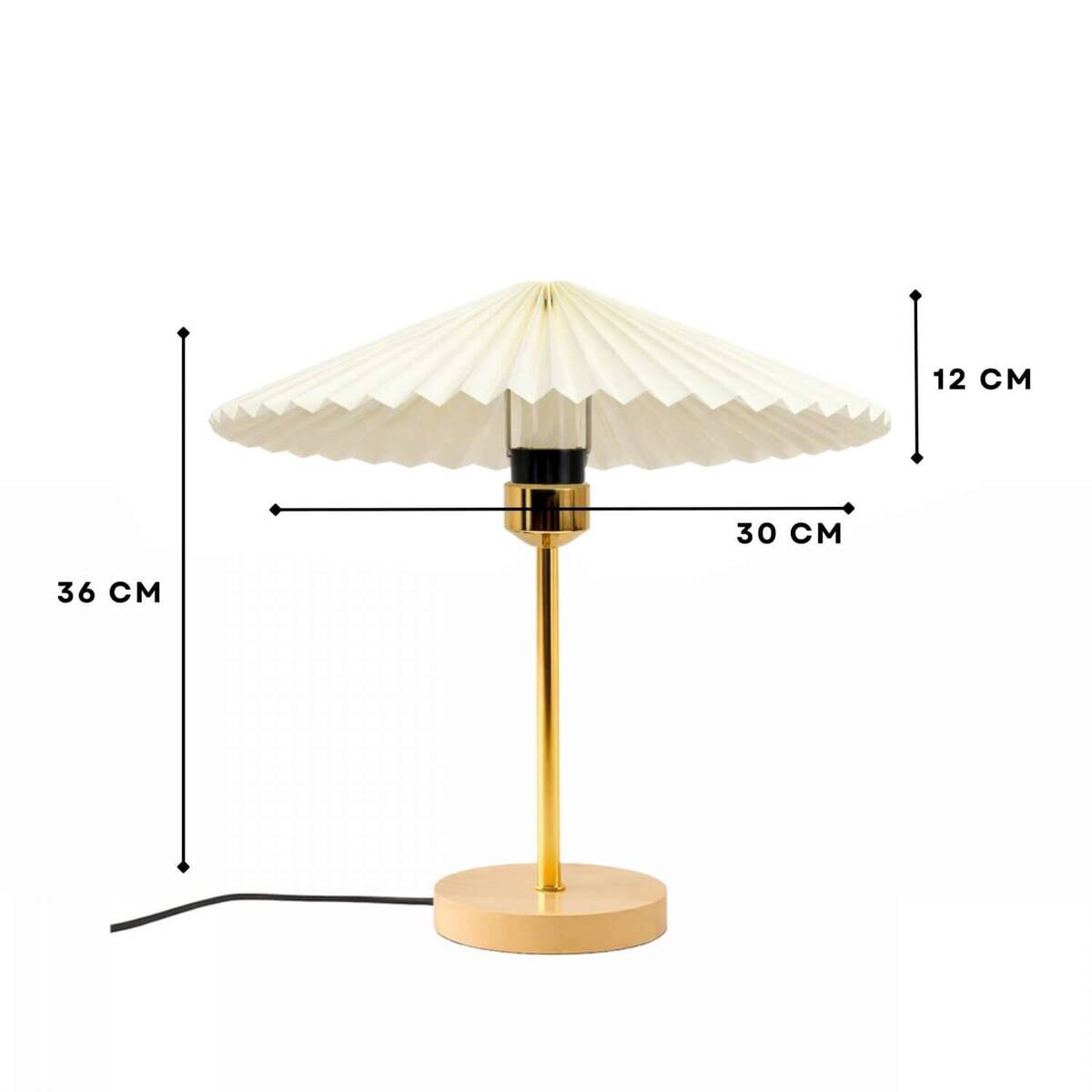 Tischleuchte ecru PVC Metall B/H/L/D: ca. 30x36x30x30 cm E27 1 Brennstellen