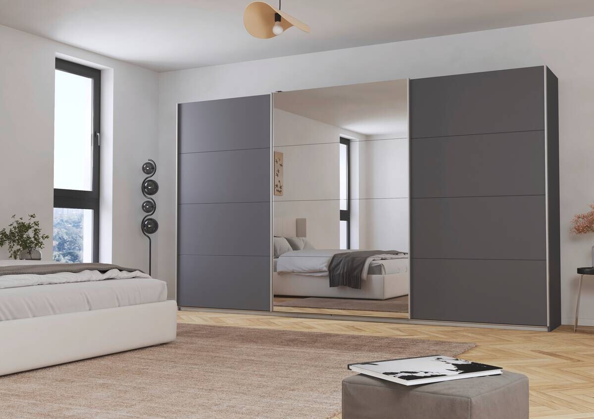 Kleiderschrank Kulmbach grau B/H/T: ca. 360x210x62 cm