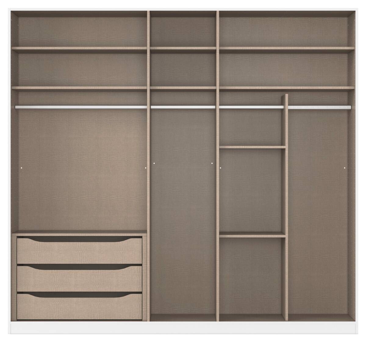 Kleiderschrank Alabama Alpinweiß B/H/T: ca. 225x210x54 cm