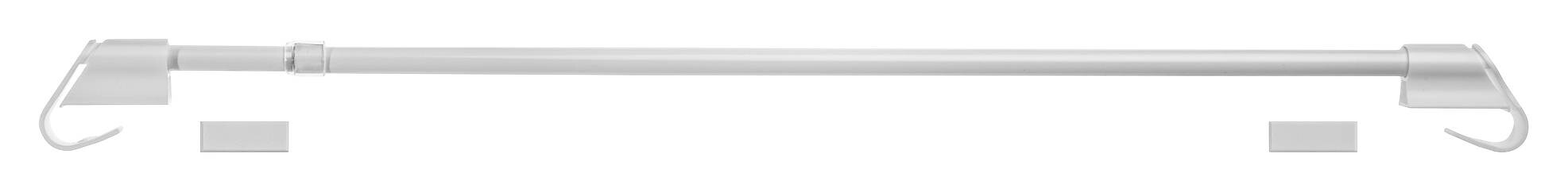 LICHTBLICK Gardinenstange weiß Metall ausziehbar von ca. 55 bis 85 cm 1 Läufe