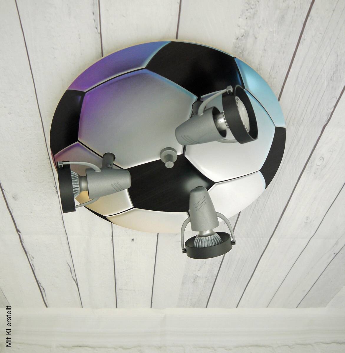 Niermann Fußball-Strahler Fußball 604 schwarz weiß D: ca. 35 cm GU10 3 Brennstellen