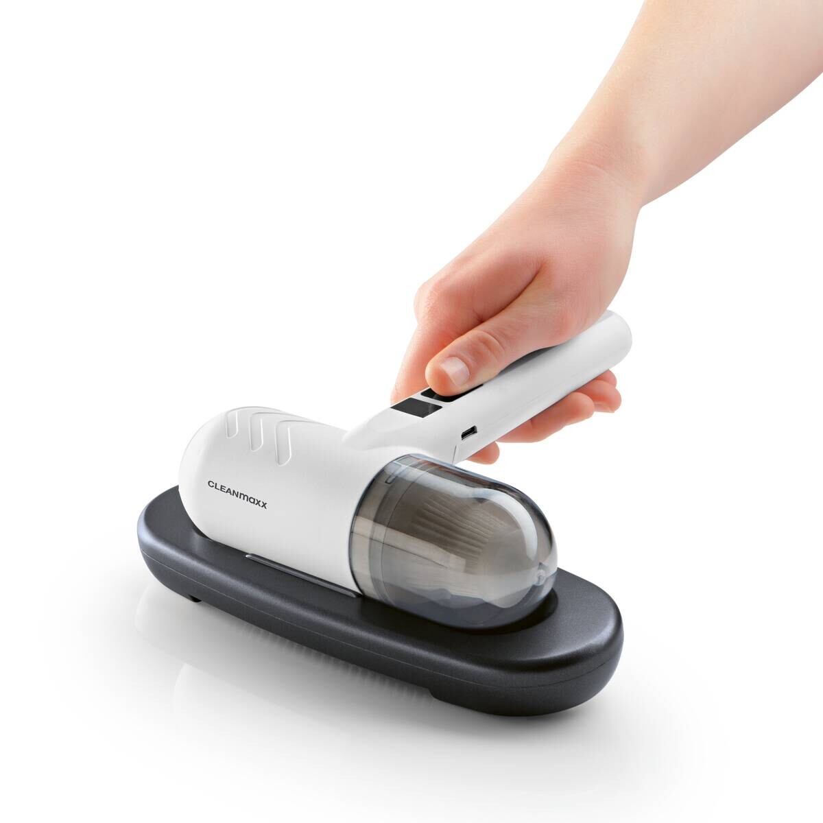 CLEANmaxx Handstaubsauger grau weiß Kunststoff B/H/L: ca. 17,7x7,7x22 cm