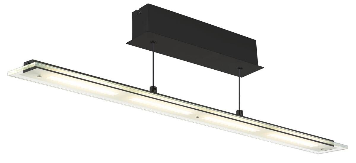 GLOBO LED-Pendelleuchte Novak schwarz Metall Glas B/L/D: ca. 9x88x150 cm