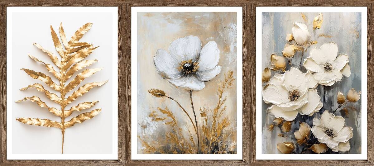 Gerahmtes Bild Blumen B/H: ca. 30x40 cm