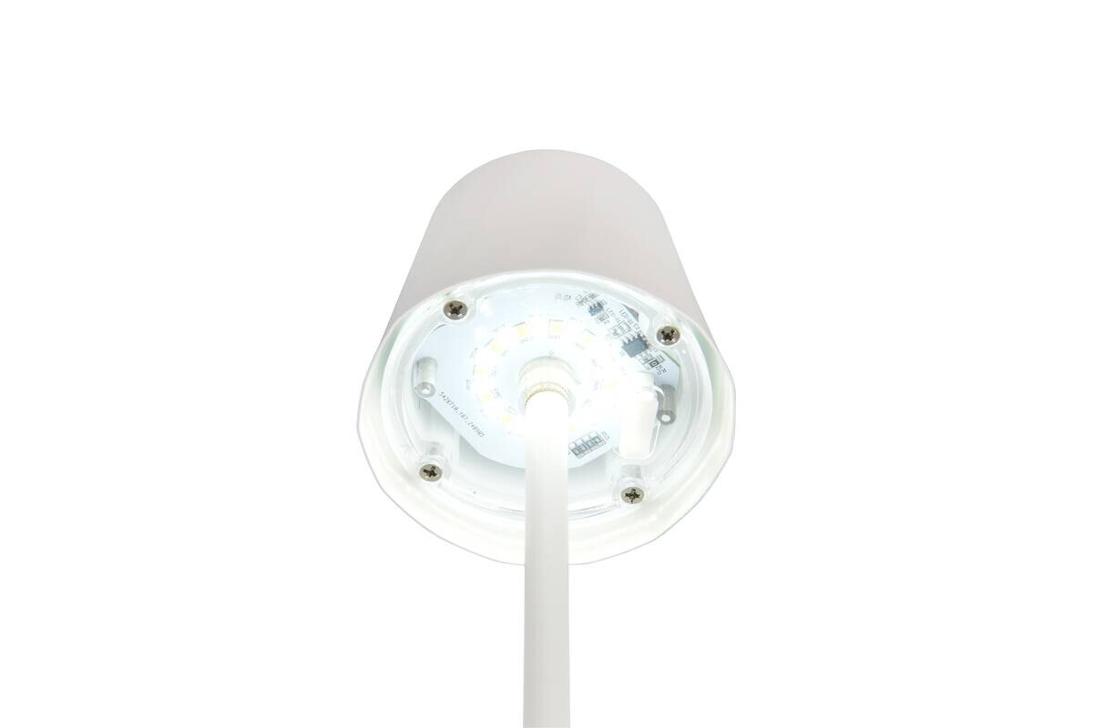 Reality LED Tischleuchte DIAZ weiß Metall H: ca. 21 cm 1 Brennstellen