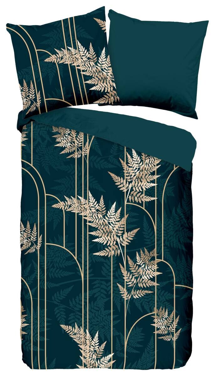 Microfaser Bettwäsche Malak grün Polyester B/L: ca. 135x200 cm