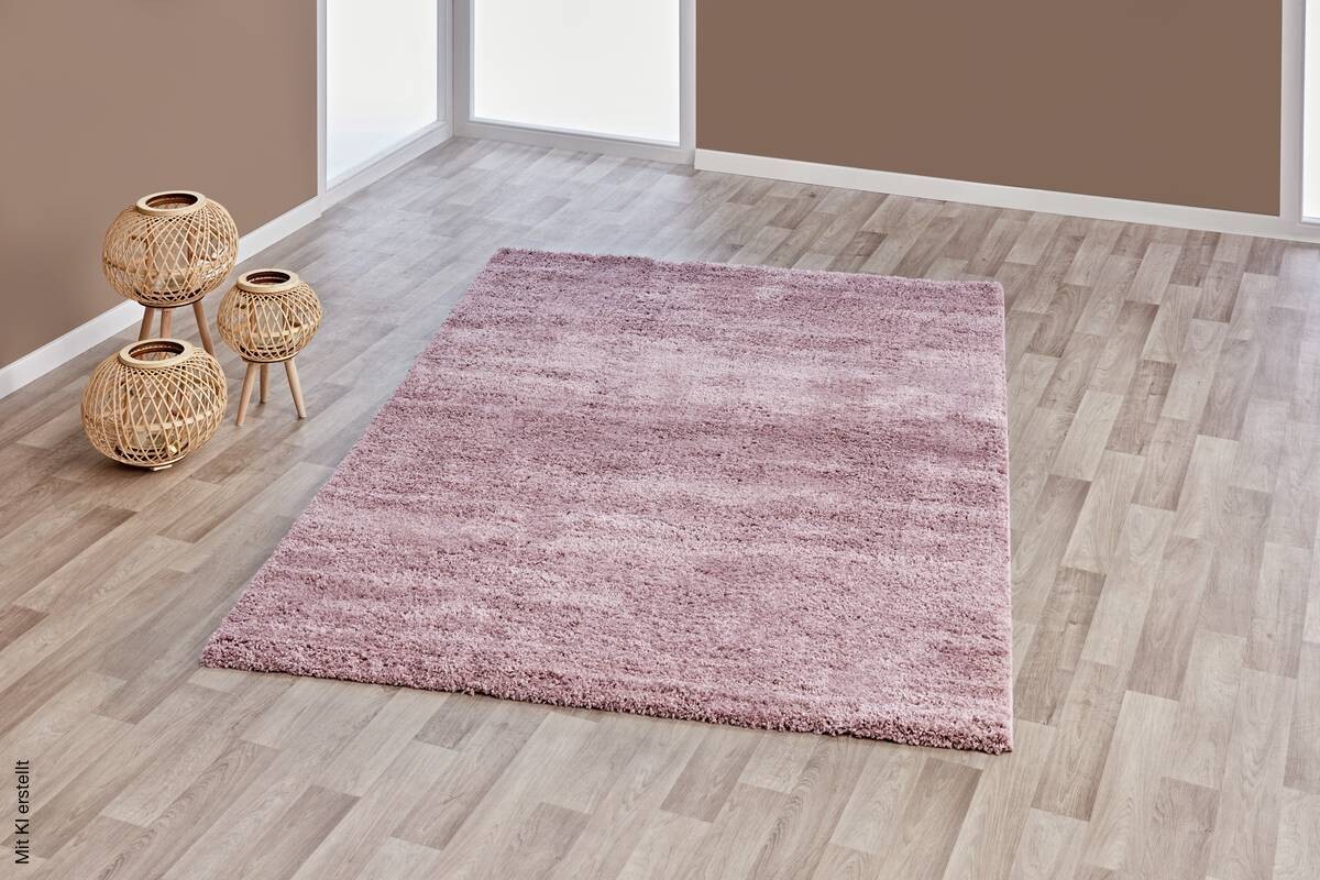 Hochflorteppich Smile rosa B/L: ca. 80x150 cm