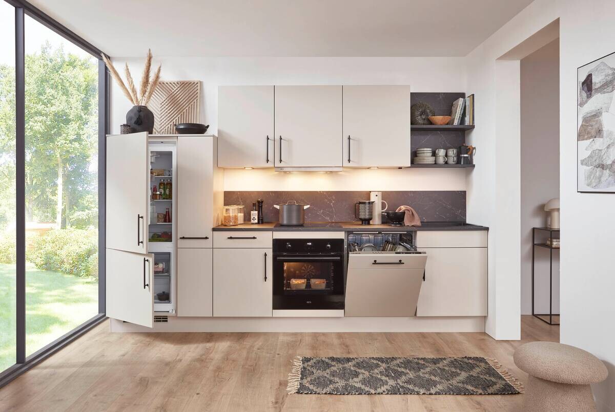 nobilia Küchenblock sand strukturiert B/T: ca. 320x60 cm