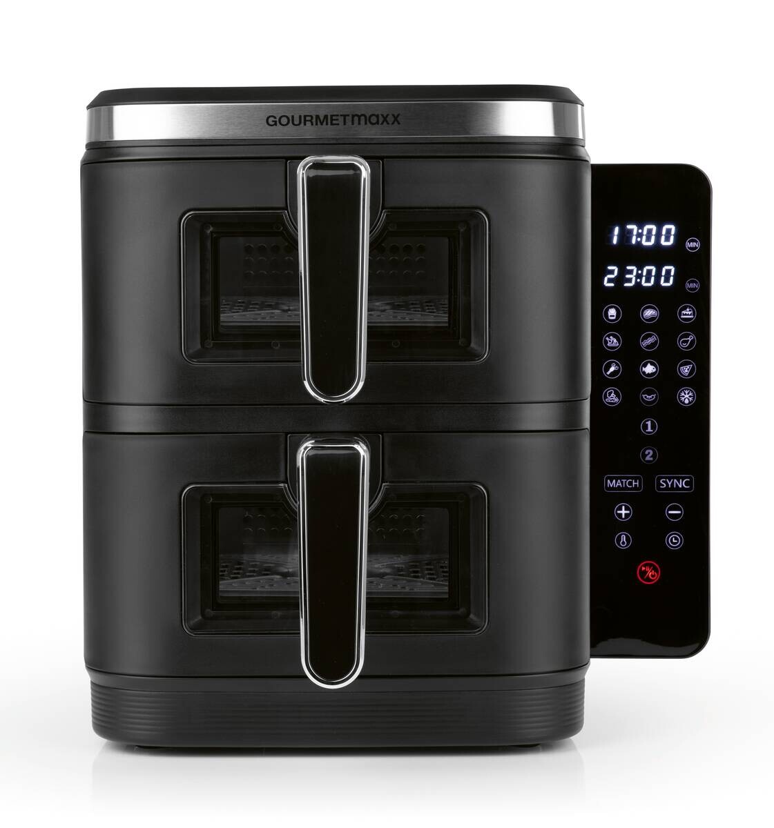 GOURMETmaxx Heißluftfritteuse schwarz Kunststoff B/H/L: ca. 28,6x35,5x44,3 cm ca. 5 l