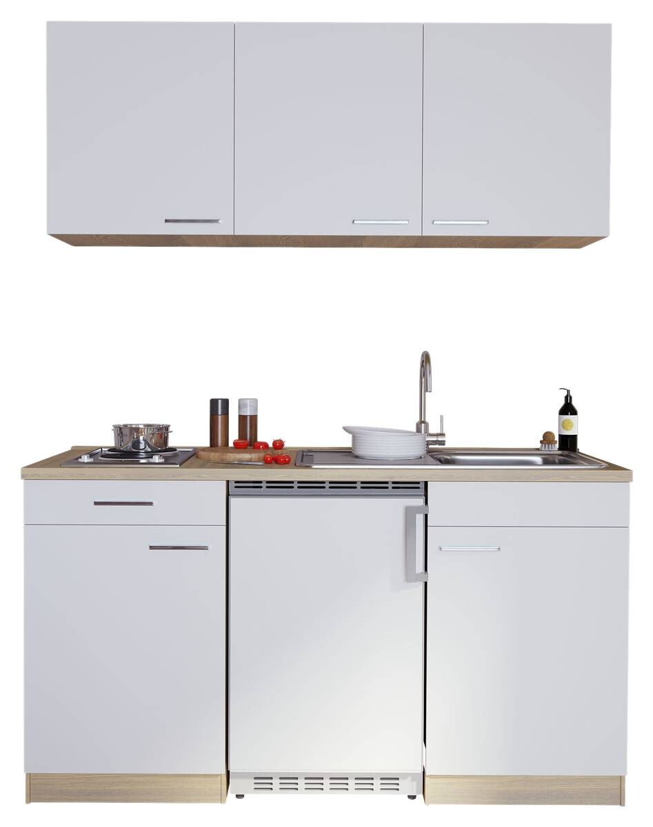 Respekta Singleküche Economy weiß matt B/H/T: ca. 150x200x60 cm