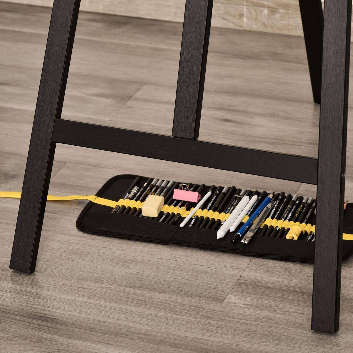 HOMCOM Staffelei schwarz Polypropylen B/H/L: ca. 5x51x71 cm