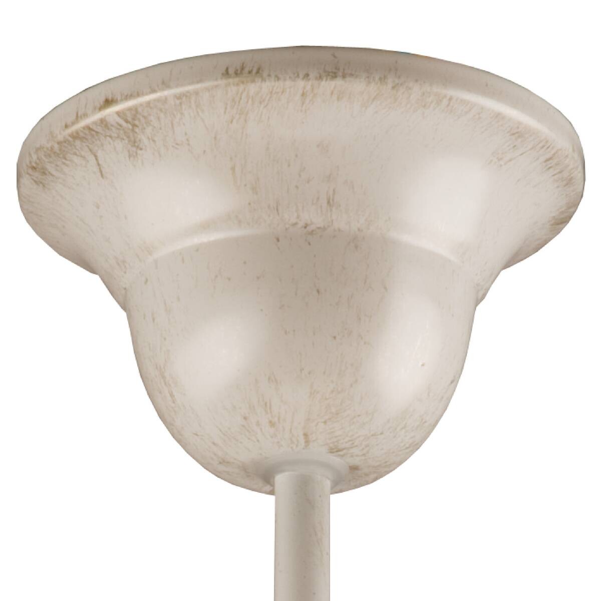 Lamkur Pendelleuchte Retro II weiß Stahl Glas H/L: ca. 45x32,5 cm E27 1 Brennstellen