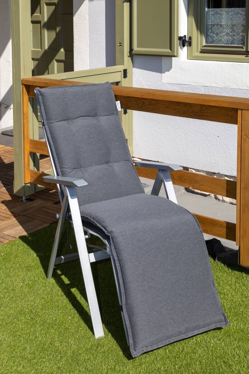 Beo Relaxauflage Tartu dunkelgrau Polyester B/H/L: ca. 46x8x171 cm