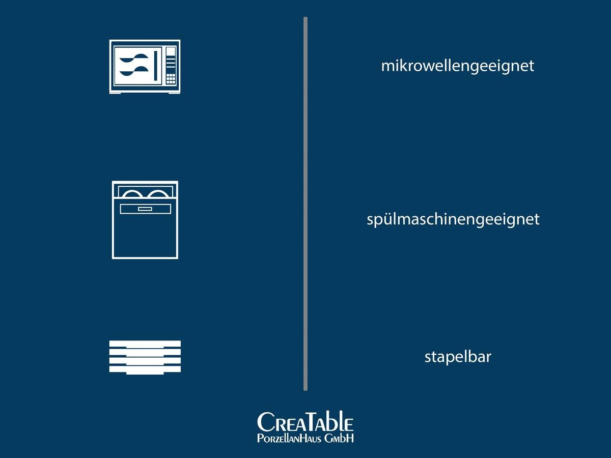 CreaTable Tafelservice Adelaide Rot rot Porzellan 8 tlg.