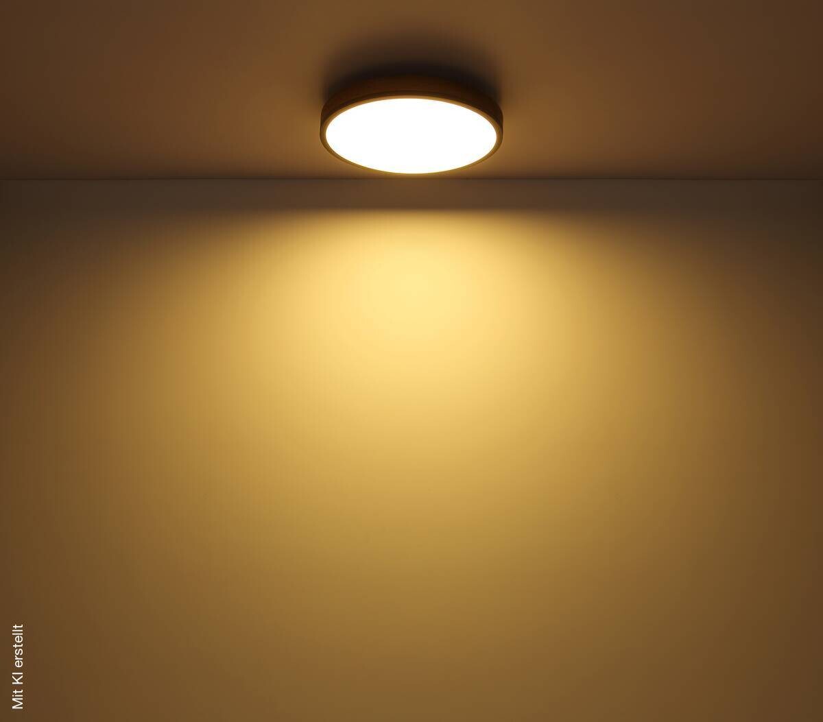 LED-Deckenleuchte Doro Holzoptik Graphit Kunststoff Metall Holz H/D: ca. 8,5x45 cm