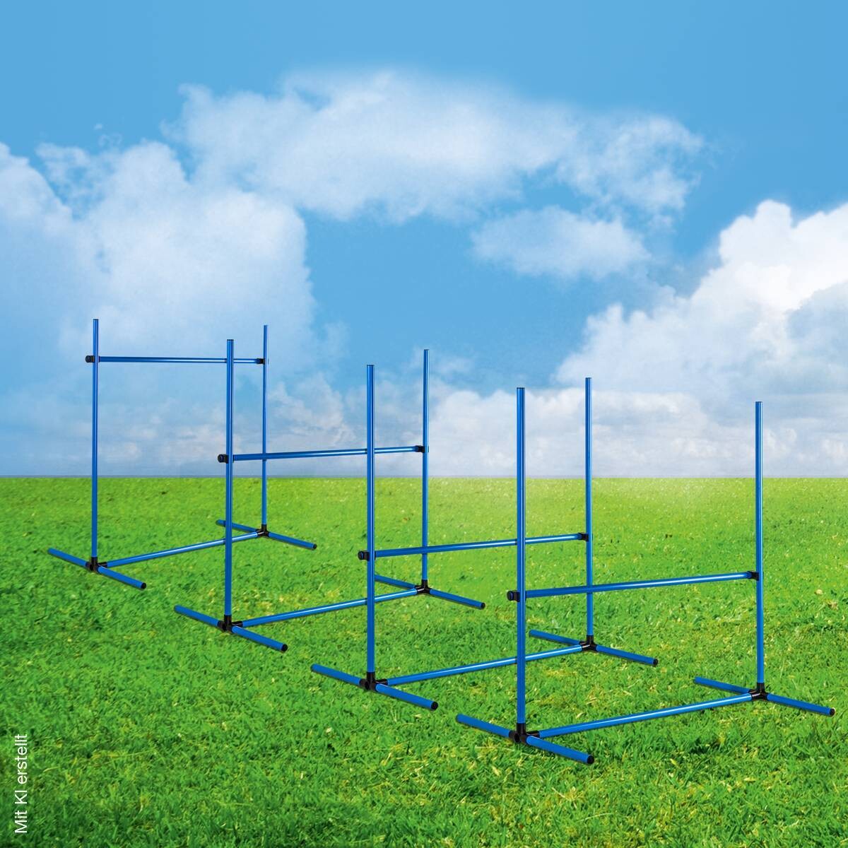 HI Agility Hürdenset blau Kunststoff B/H/L: ca. 65x95x95 cm