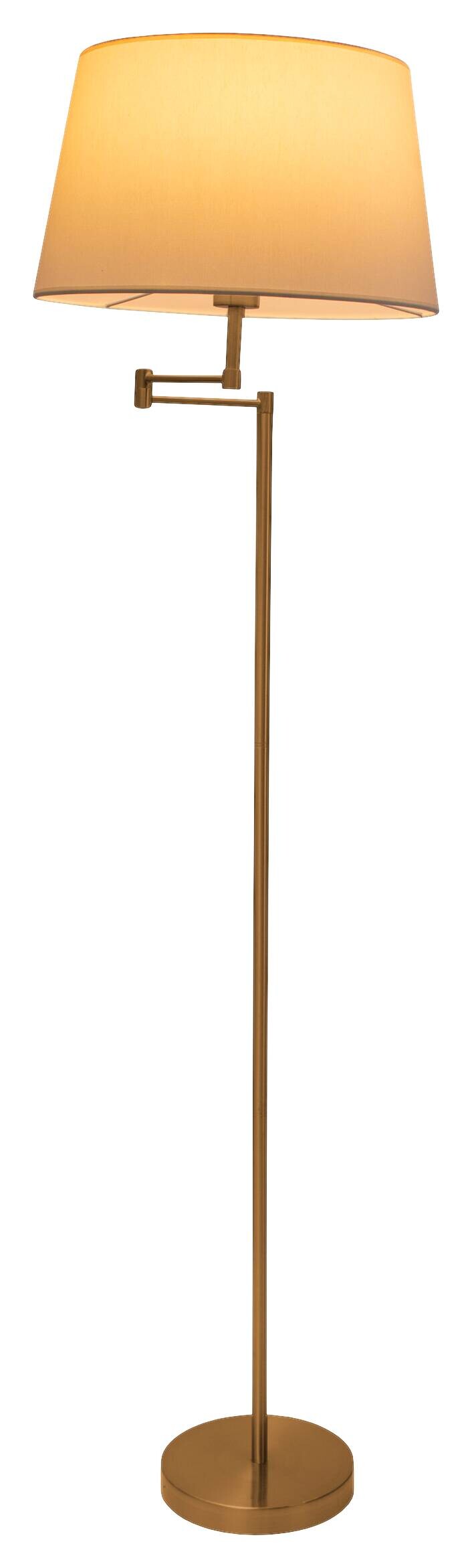 Näve Leuchten Stehleuchte messing Textil Metall Kunststoff B/H/T/D: ca. 23,5x158x23,5x23,5 cm E27 1 Brennstellen