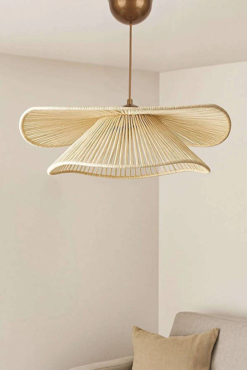 Opviq Pendelleuchte Duvela creme B/H/T/L/D: ca. 50x52x50x50x50 cm E27 1 Brennstellen