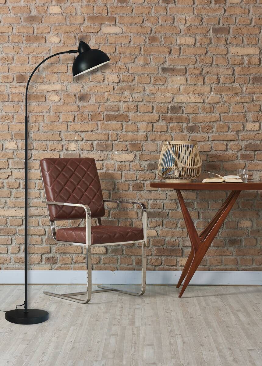 POCOline Stehlampe Fabienne schwarz Metall B/H/L: ca. 54x150x54 cm E27 1 Brennstellen