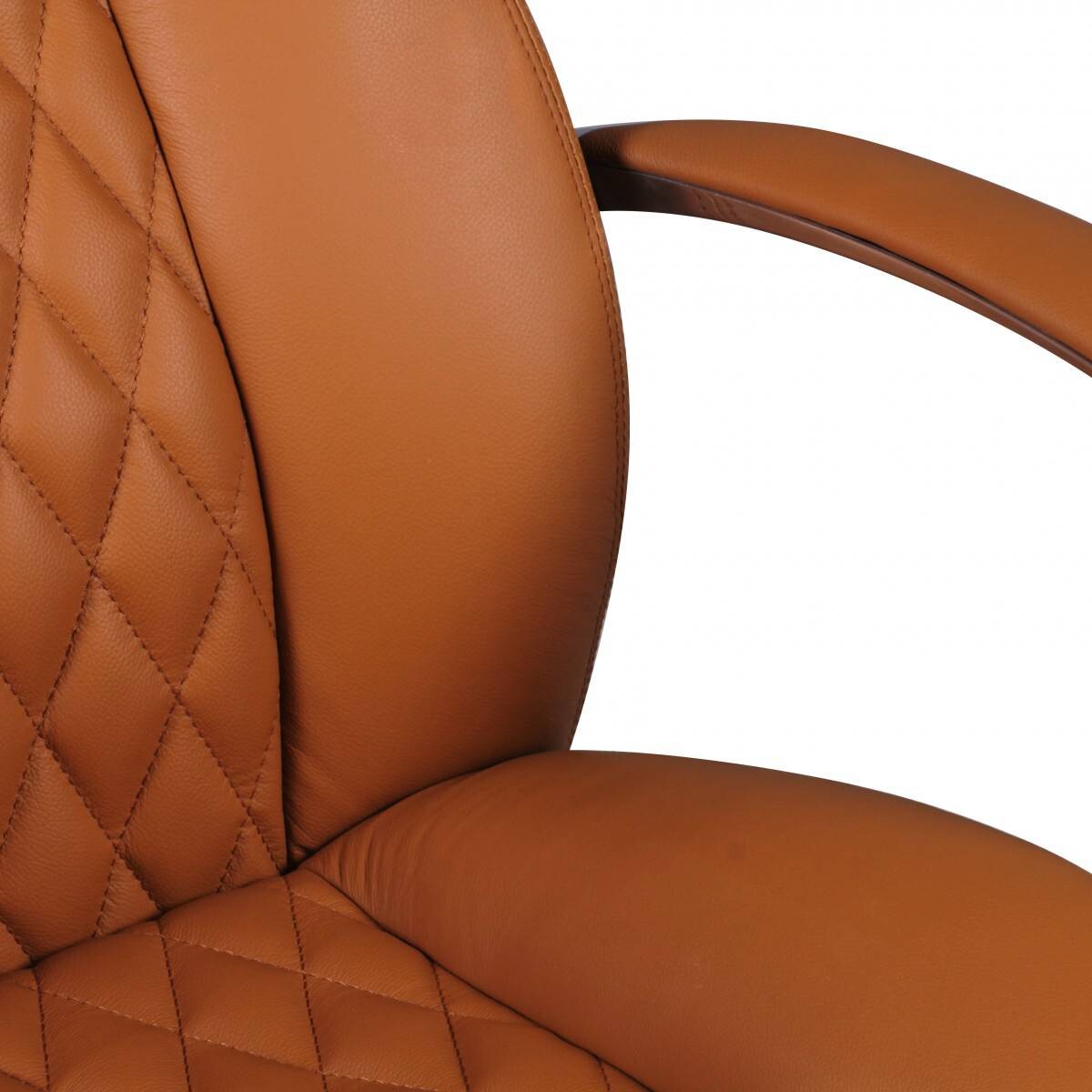 Drehstuhl braun Leder