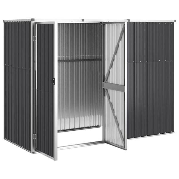 vidaXL Geräteschuppen anthrazit B/H/T: ca. 225x161x89 cm