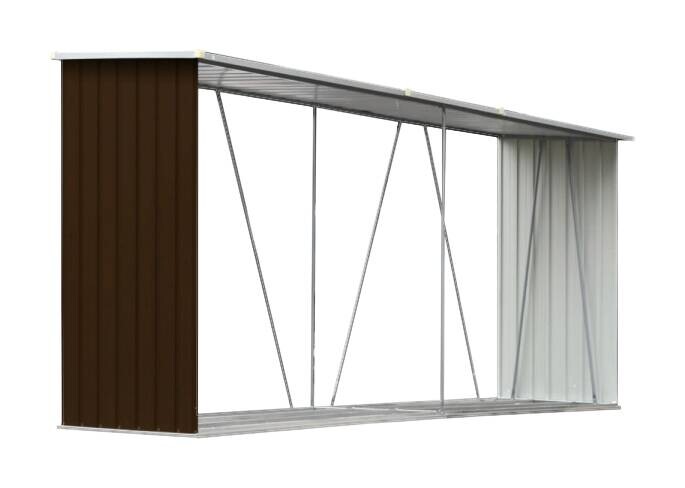vidaXL Brennholzlager braun B/H: ca. 330x152 cm