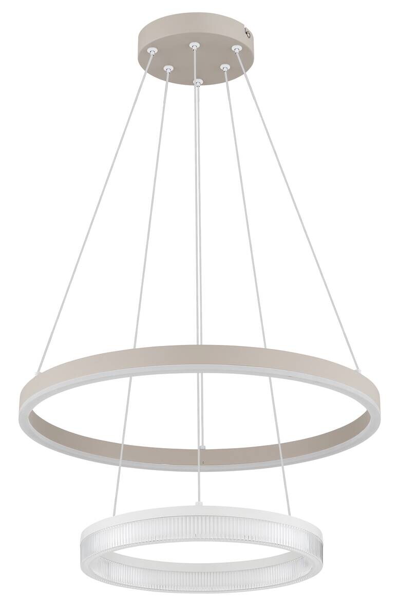 GLOBO Hängeleuchte Marlenne weiß sand Kunststoff Metall H/D: ca. 150x50 cm 1 Brennstellen