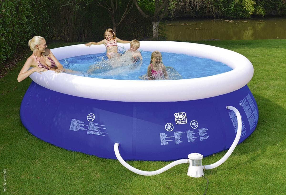 Happy People Quick-Up-Pool H/D: ca. 76x360 cm