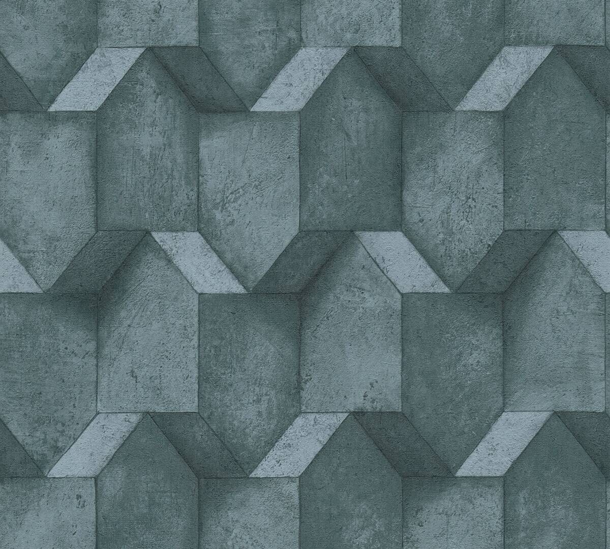 A.S.Creation Vliestapete blau türkis B/H/D: ca. 53x1005x8,3 cm