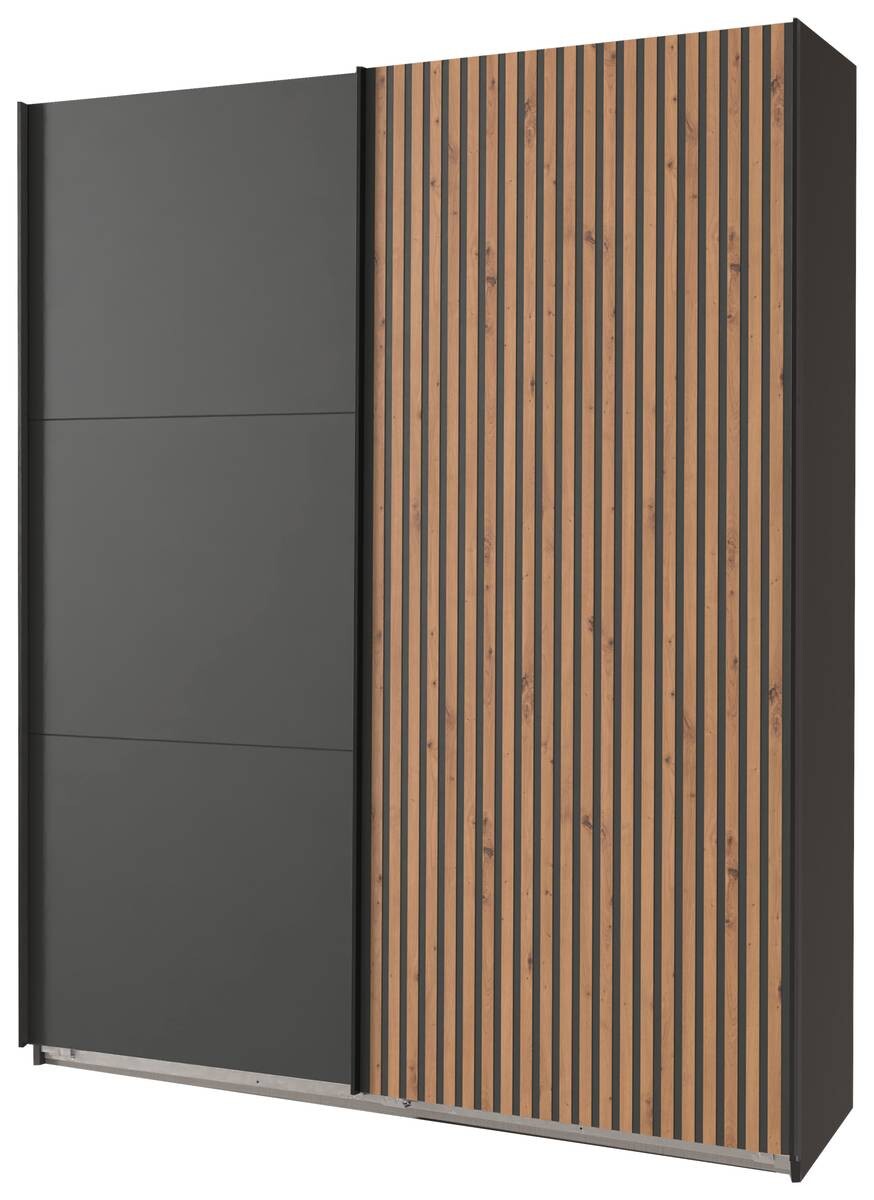 Schwebetürenschrank Andorra Graphit B/H/T: ca. 200x216x65 cm