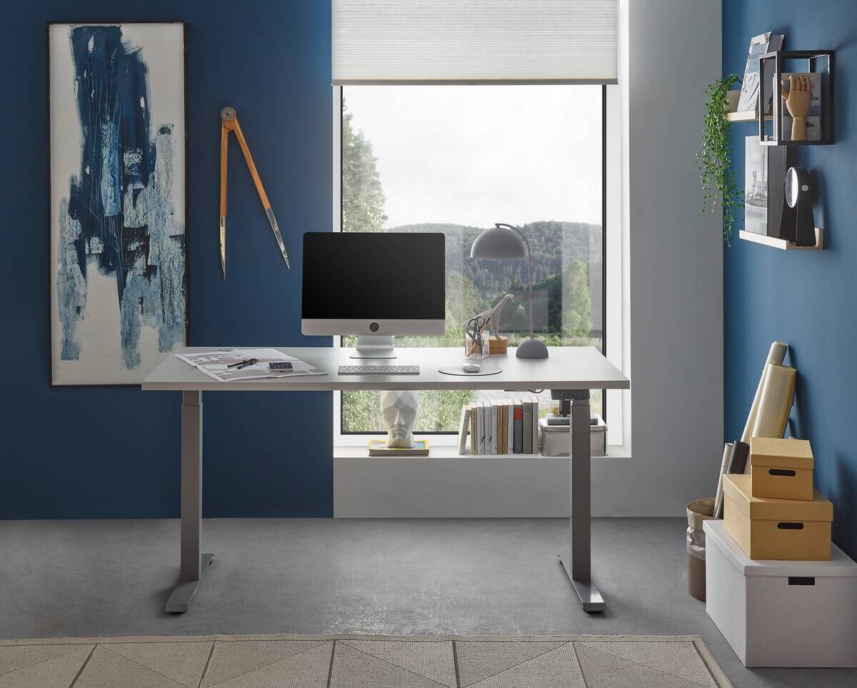 höhenverstellbarer Schreibtisch Pronto 2 weiß B/H/T: ca. 160x75x77 cm