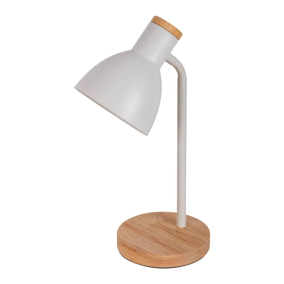 Näve Leuchten Tischleuchte weiß Holz Metall B/H/T/D: ca. 14x36,5x14x14 cm E14 1 Brennstellen