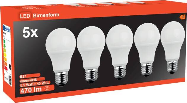 Blulaxa LED-Leuchtmittel 49231 5er Pack E27