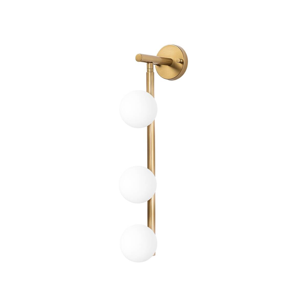 Opviq Wandleuchte gold Metall Glas B/H/L: ca. 24x59x10 cm G9 3 Brennstellen