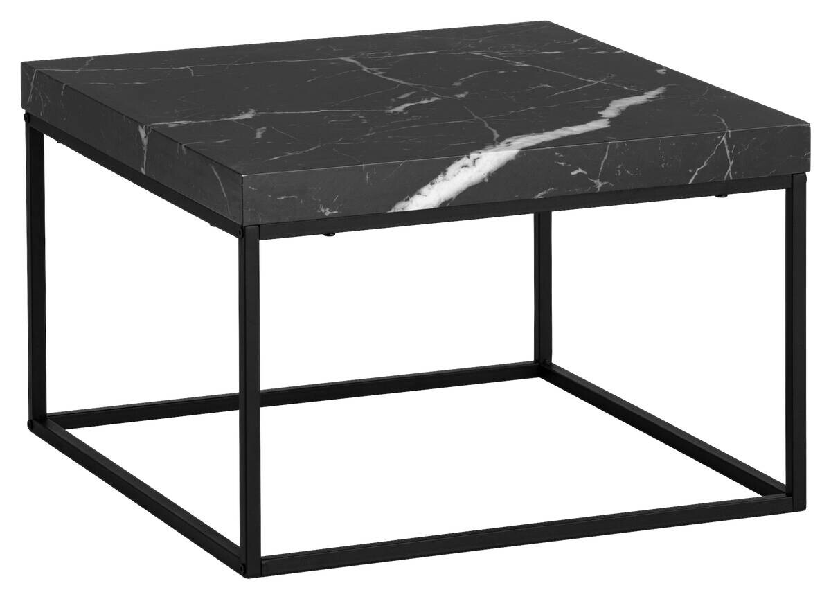 Wohnling Couchtisch schwarz Marmor MDF B/H/T: ca. 60x38x60 cm