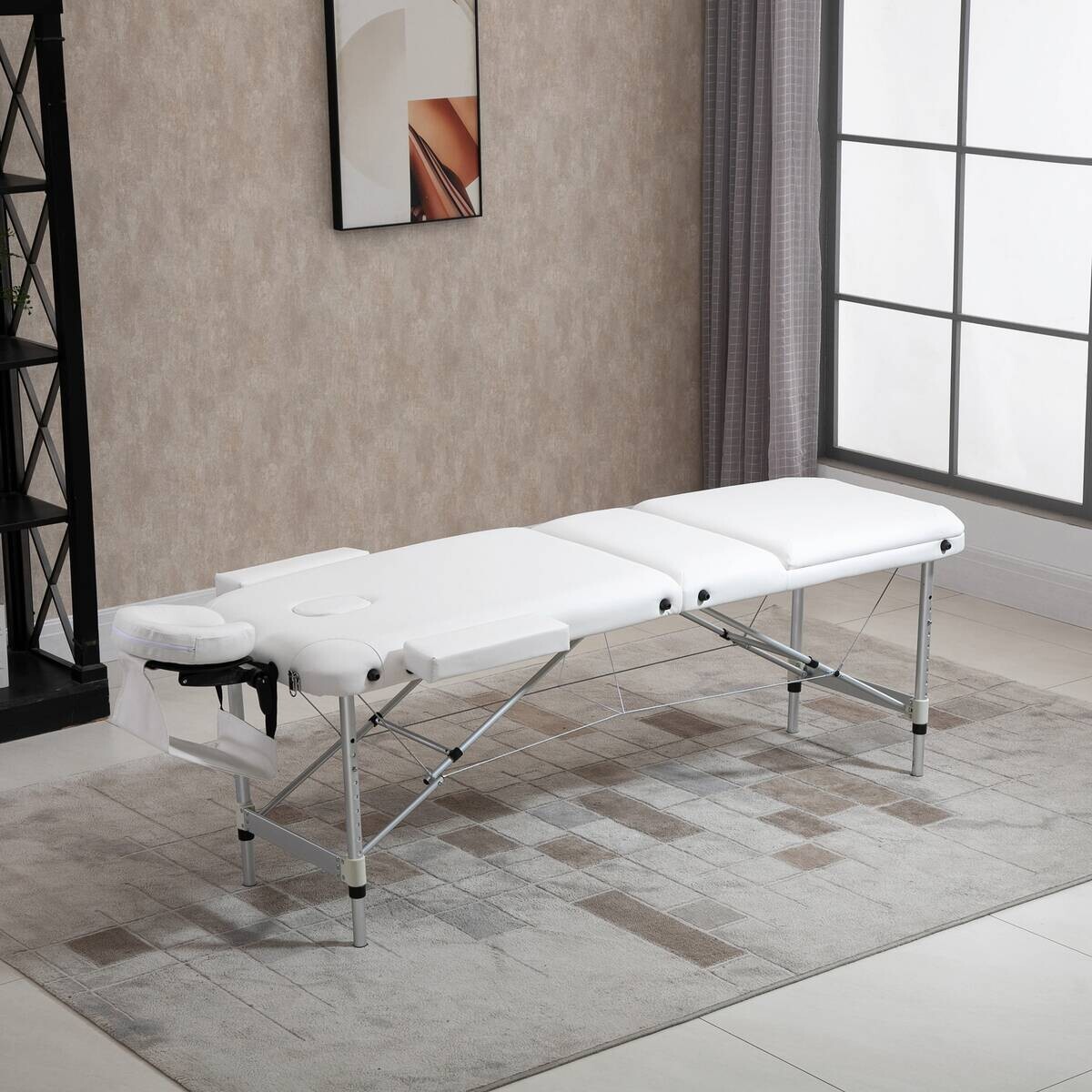 HOMCOM Massageliege weiß PVC B/H/L: ca. 60x215x84 cm