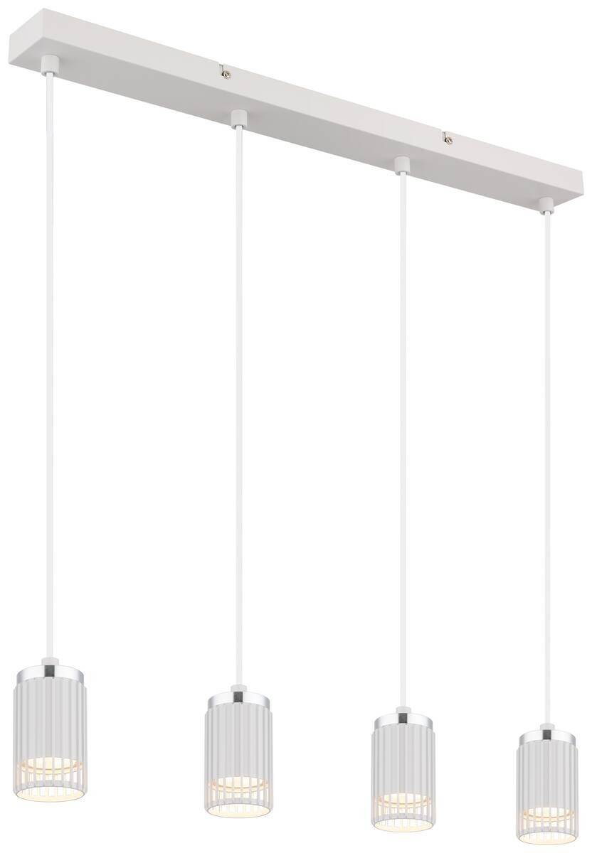 GLOBO Pendelleuchte weiß Aluminium Metall B/H/T/L: ca. 6x115,5x60x60 cm GU10 4 Brennstellen