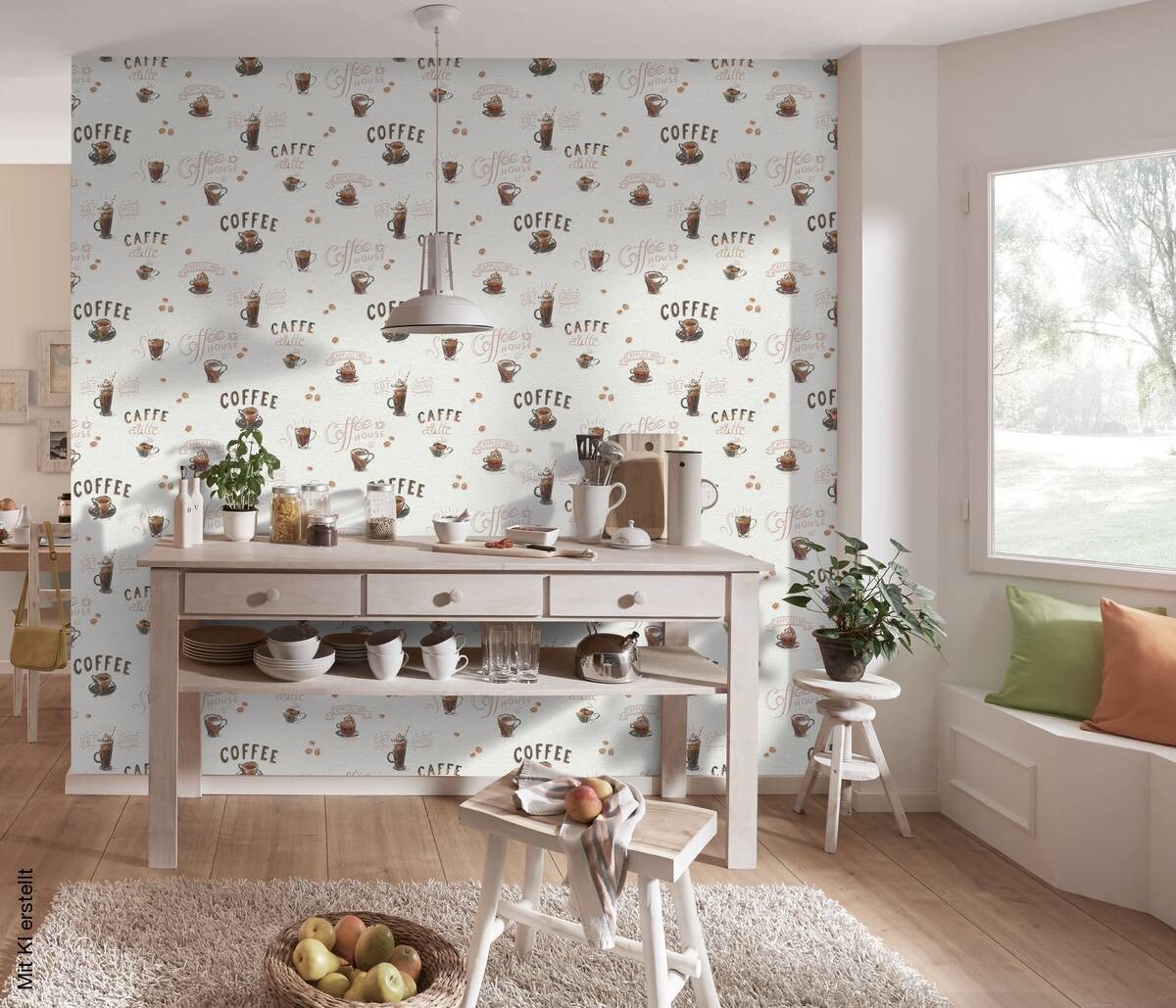 Erismann Vliestapete Coffee creme B/L: ca. 53x1005 cm