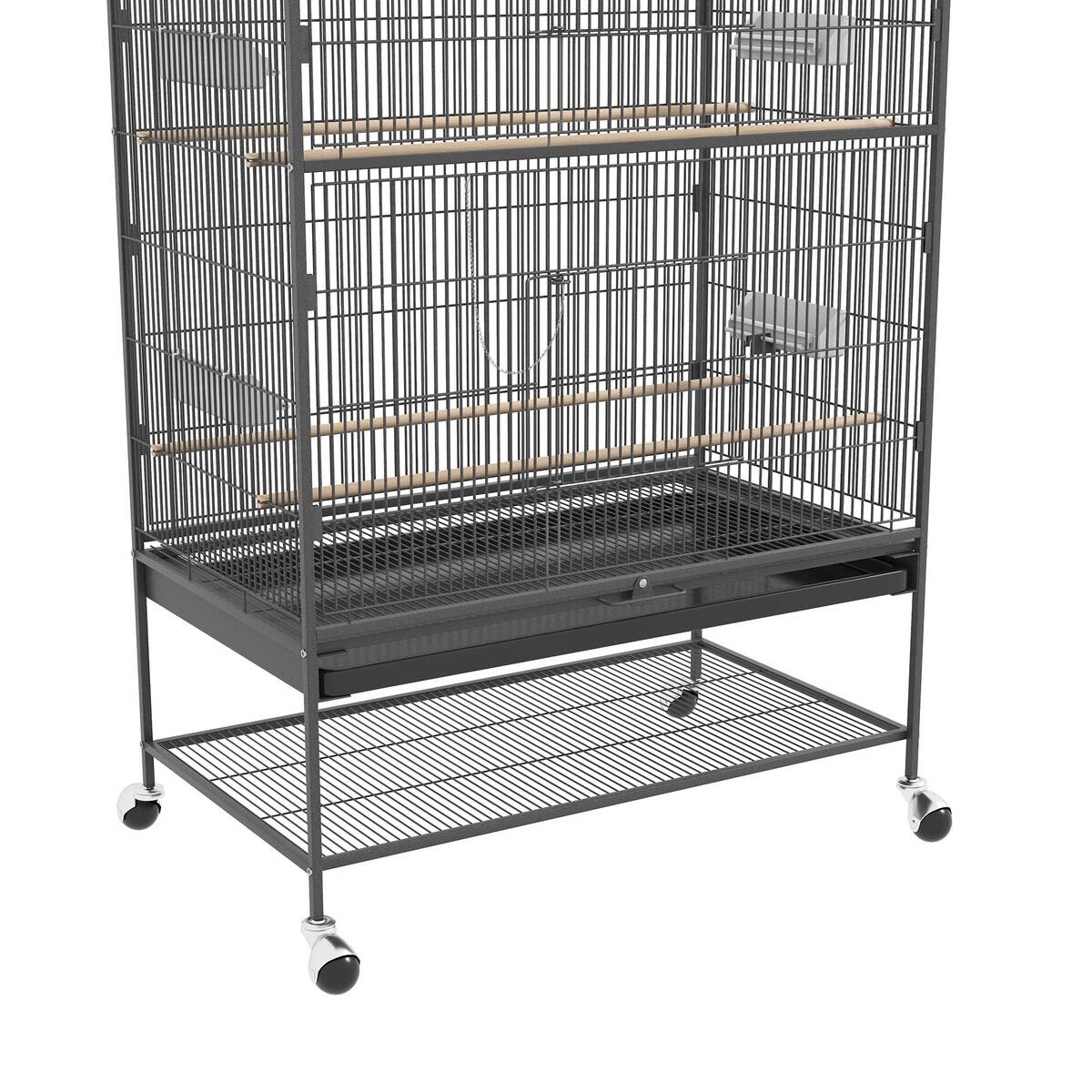 PawHut Tier-Zubehör grau Kunststoff B/H/L: ca. 57x94x153 cm