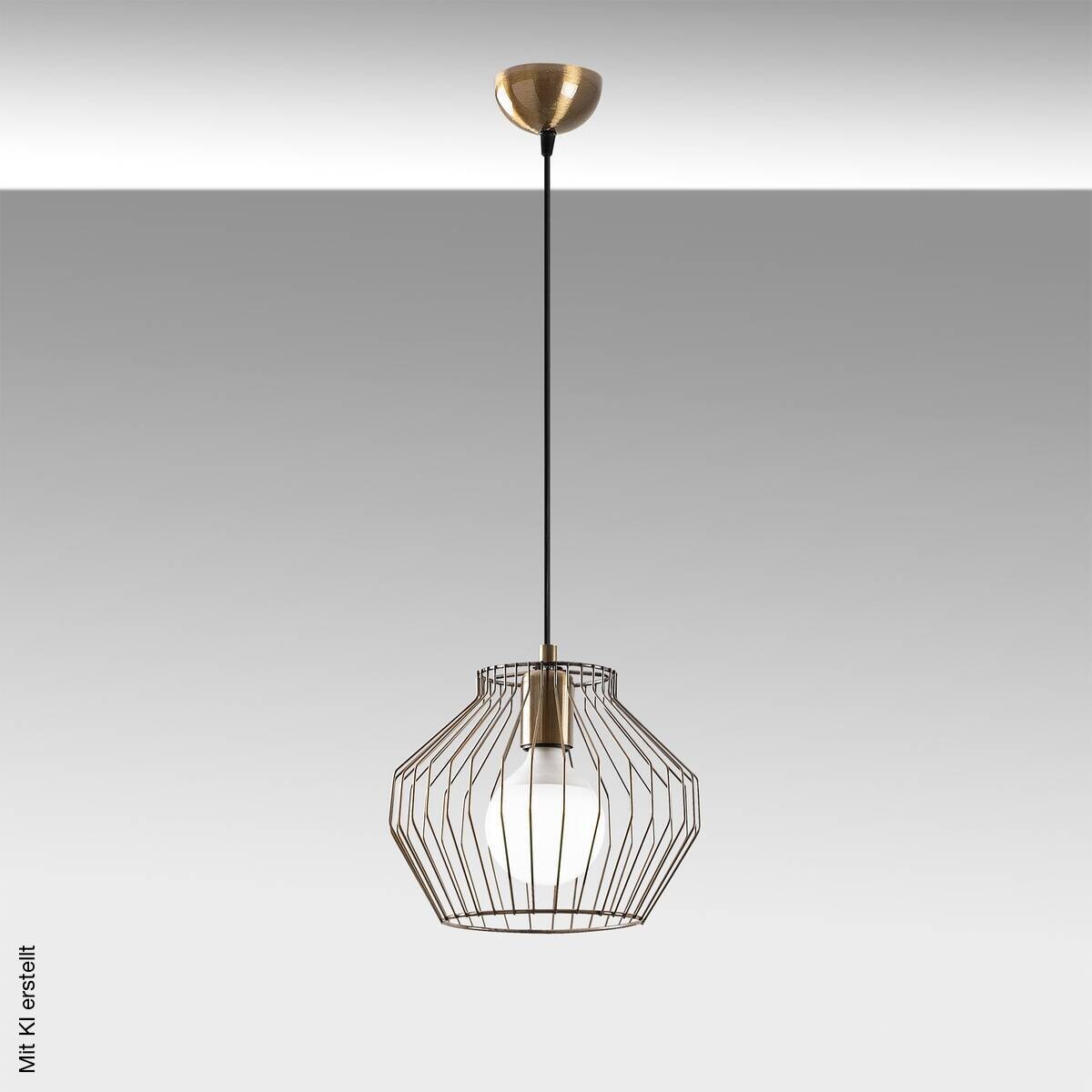 Opviq Pendelleuchte bronze B/H/T: ca. 25x116x25 cm E27 1 Brennstellen
