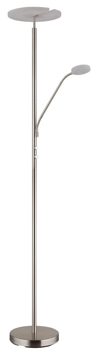 GLOBO Deckenfluter Satiniert nickel matt Acryl Metall H/D: ca. 180x30 cm 1 Brennstellen