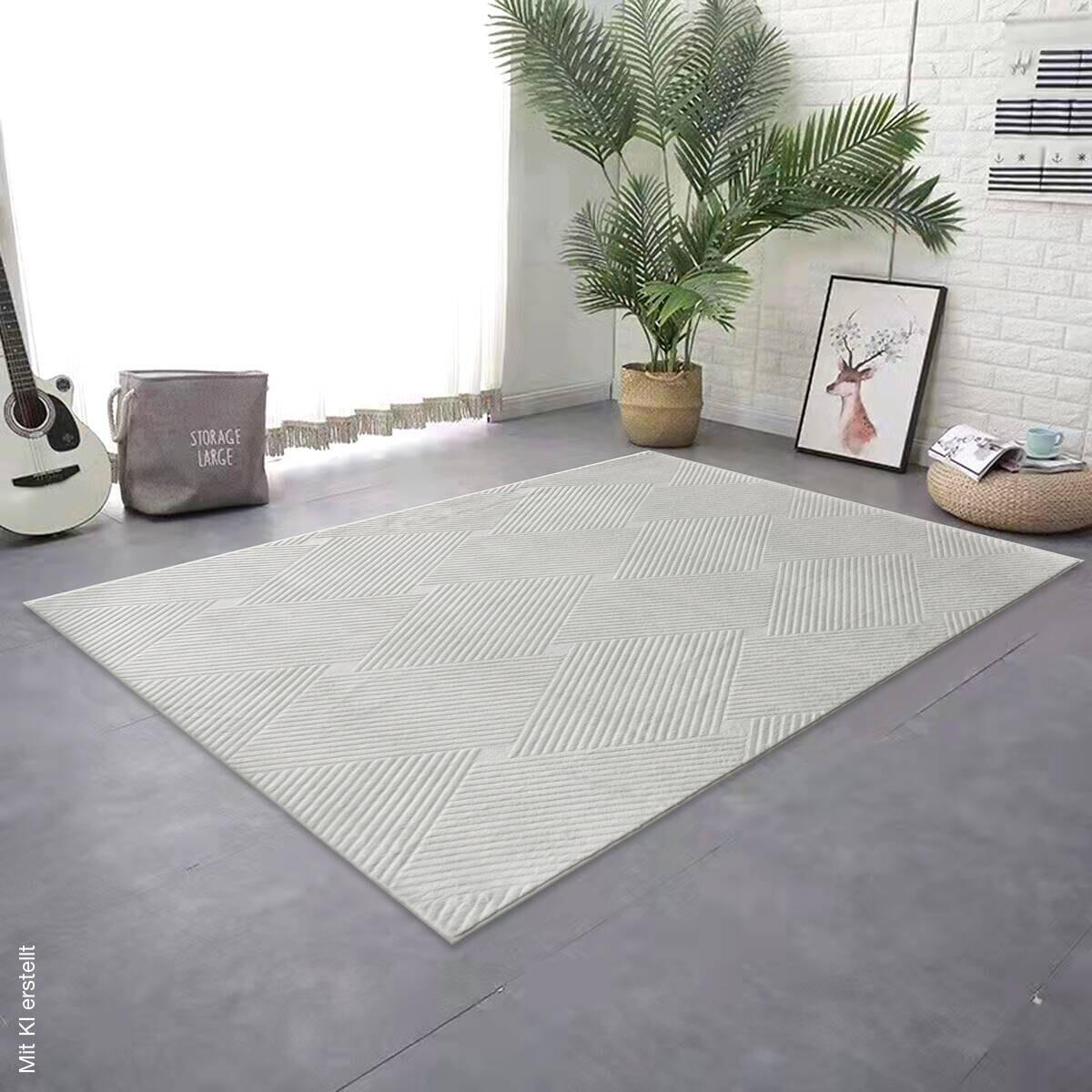 Fellimitat Monaco silber B/L: ca. 80x150 cm