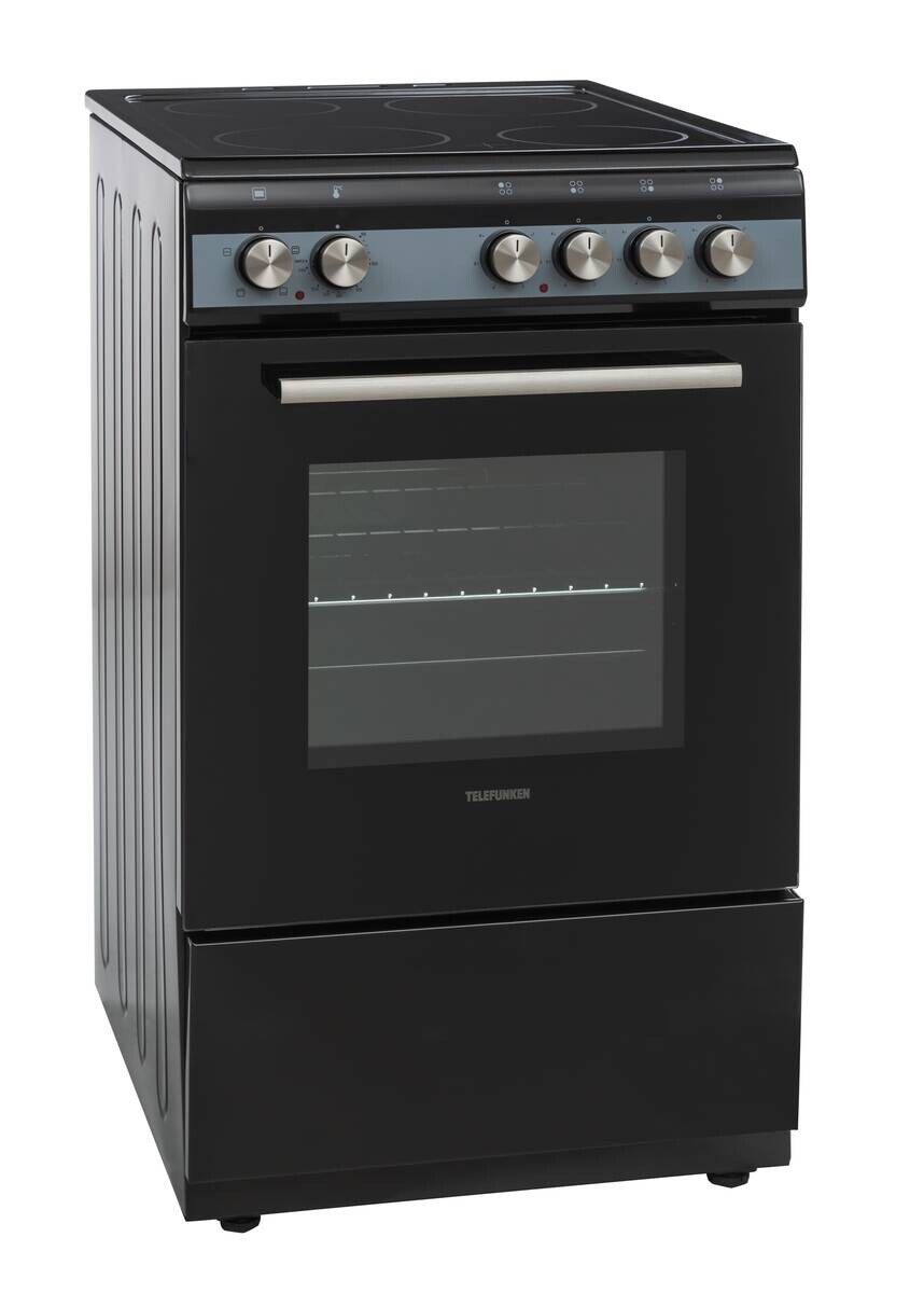 TELEFUNKEN Stand-Elektroherd TF-FS-5060-K4B schwarz B/H/T: ca. 50x85x60 cm