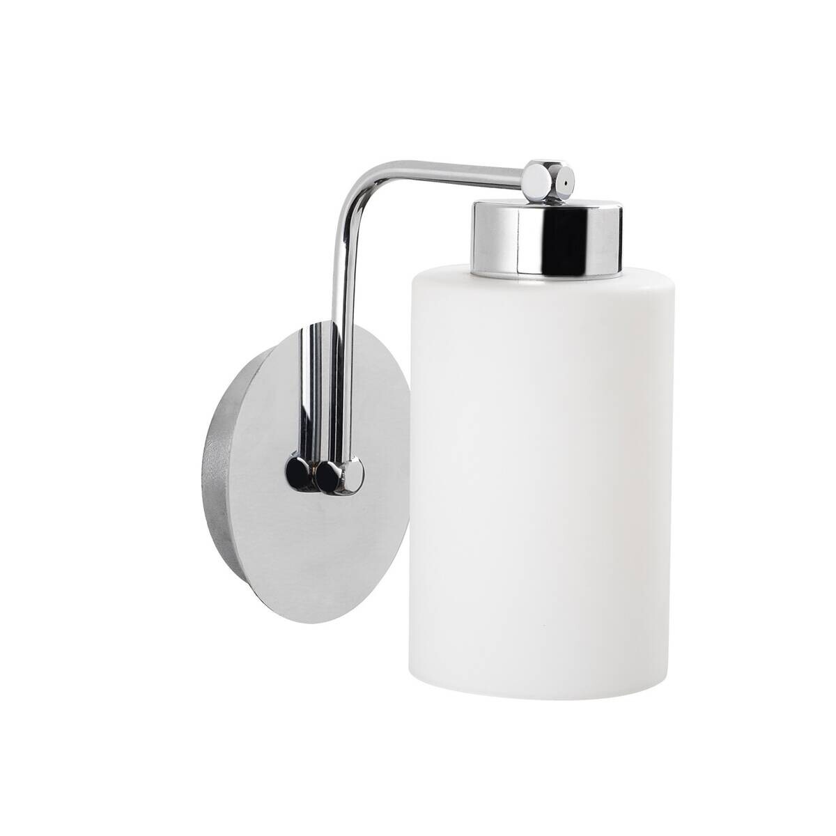 Opviq Wandleuchte Balcova silber Glas Metall B/H/T/L/D: ca. 12x20x12x12x12 cm E27 1 Brennstellen